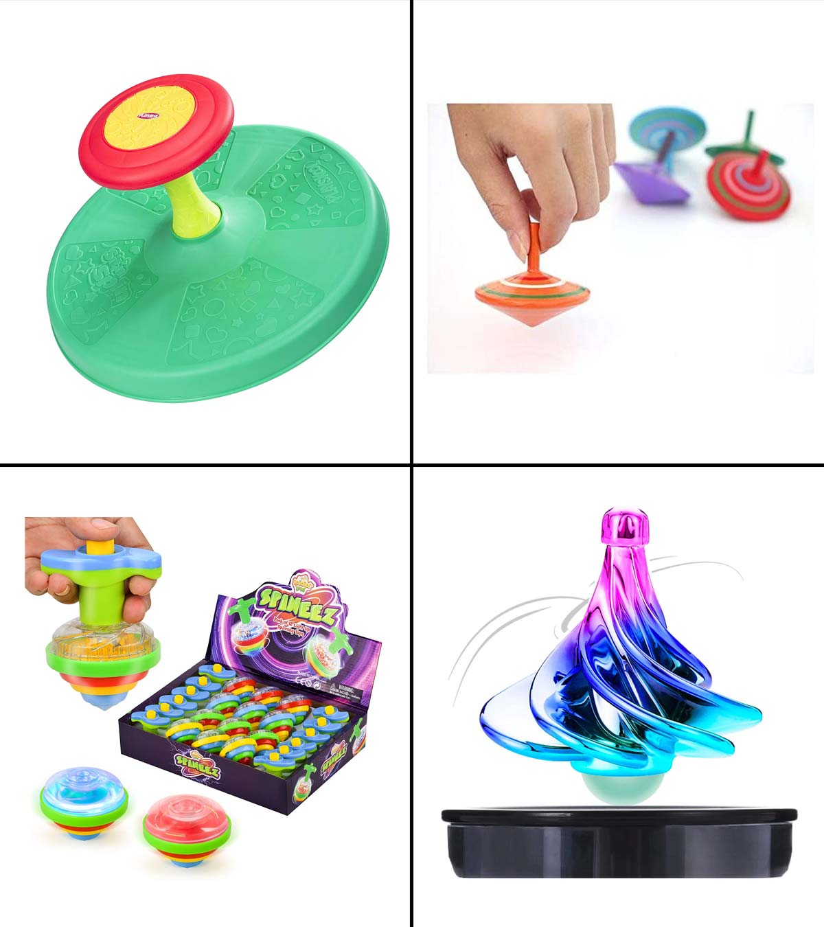 Spinning Top Toy Sensory Fingertip Toy Adult and Child Stress Relief and Anti-Anxiety Toys Interesting Children's Transformable Fingertip Spinning Top 12pcs 