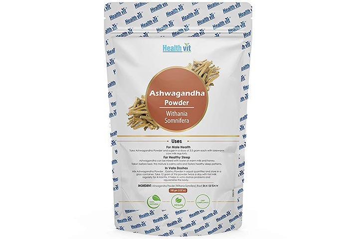 Healthvit Natural Ashwagandha (Withania Somnifera) Powder