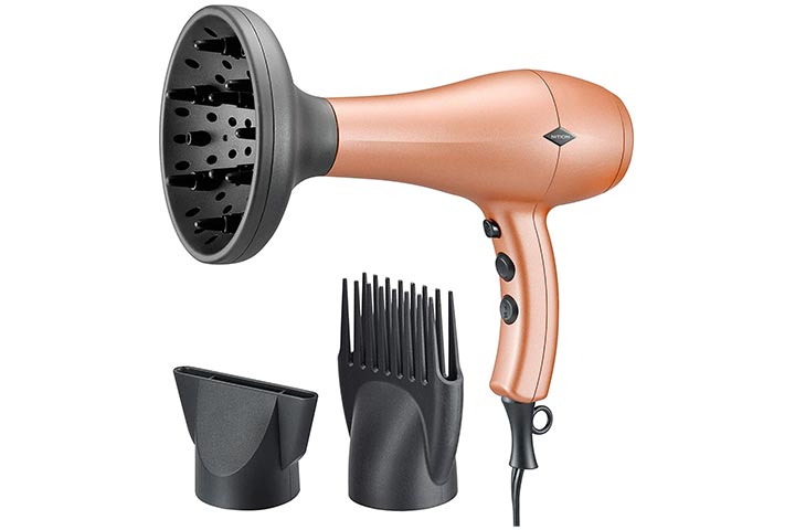 Nition Negative Ions Ceramic Hair Dryer With Diffuser Attachment