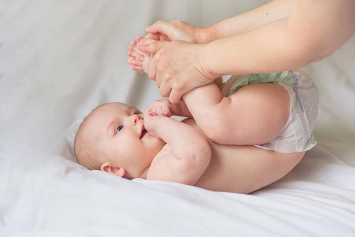 The toe to ear move as an exercise for babies