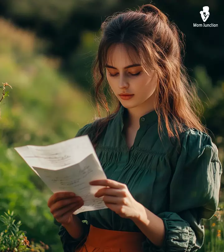 A Woman Reading Love Poem