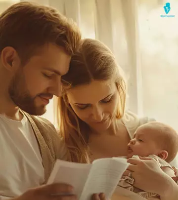 A mother with her baby reading bible verses