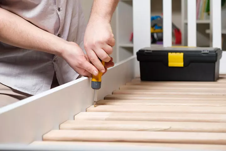 Adjust crib’s position to prevent toddler from falling