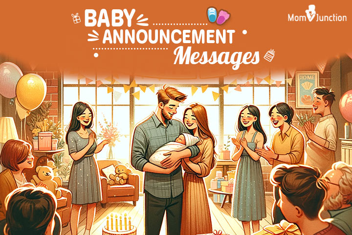 Newborn footprint baby announcement message