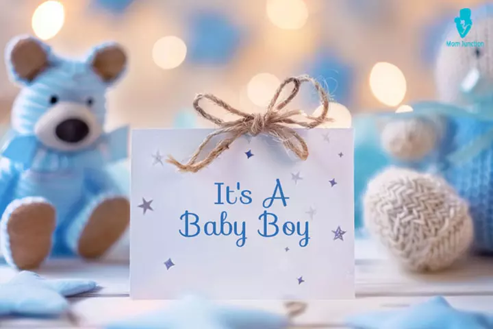 Baby boy birth announcement