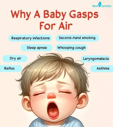 Baby gasps for air, causes