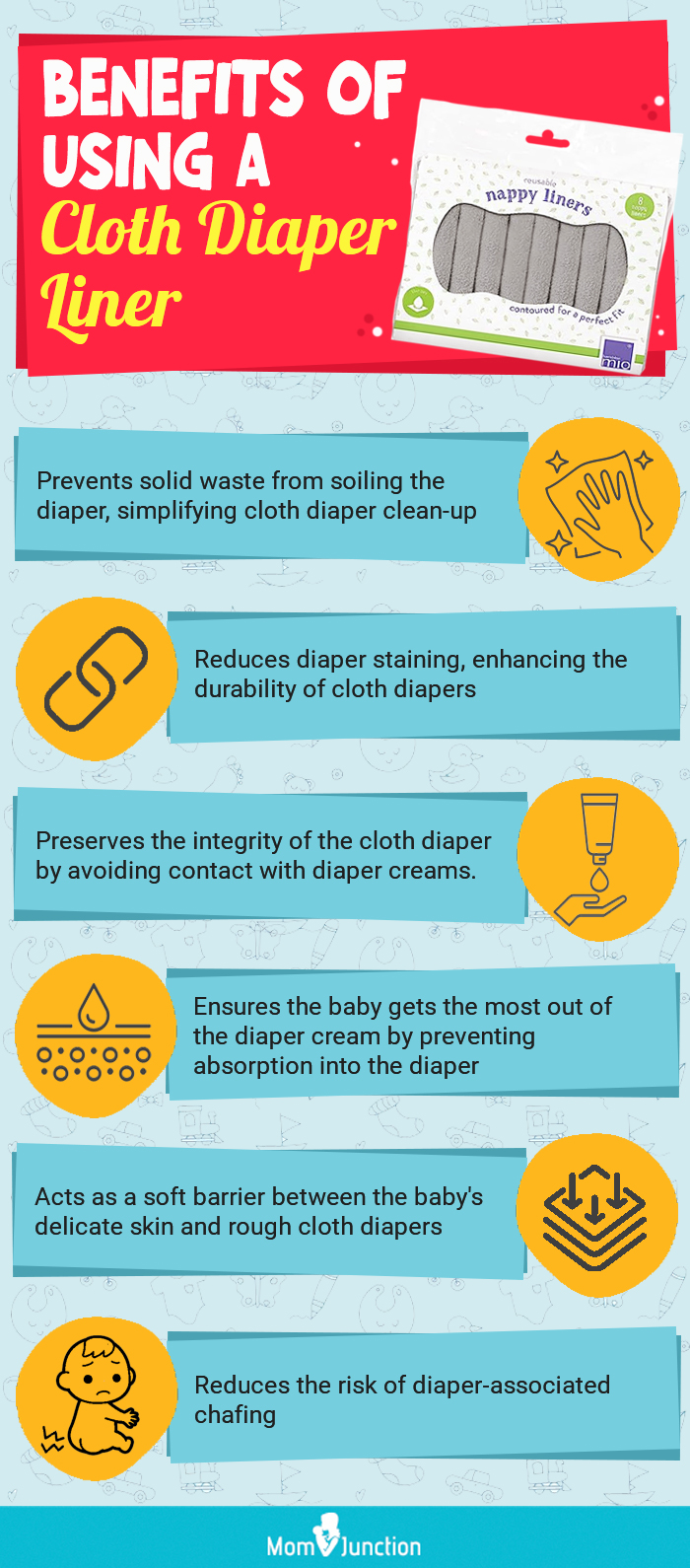 Benefits Of Using A Cloth Diaper Liner (infographic)