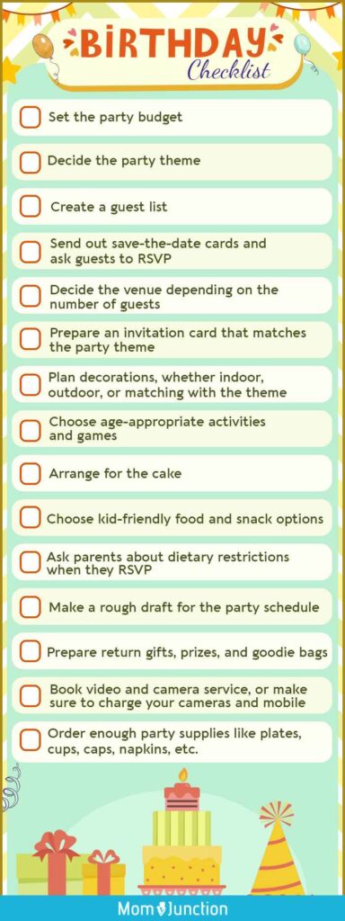 Birthday Party Checklist