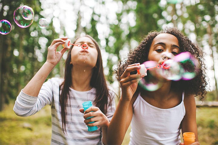 Blow bubbles, talent show ideas for kids