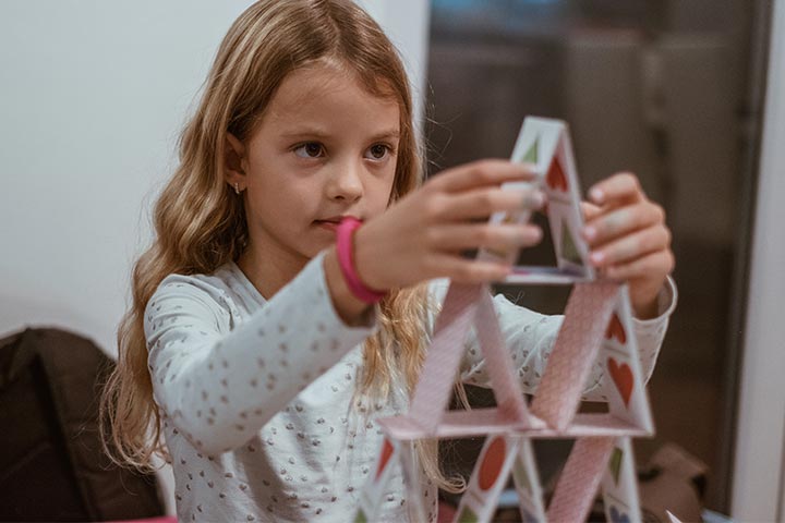 Build a house of cards, talent show ideas for kids