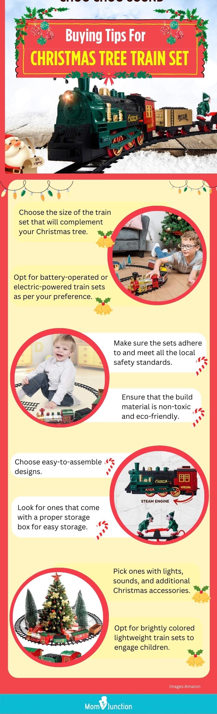 Buying Tips For Christmas Tree Train Set (infographic)