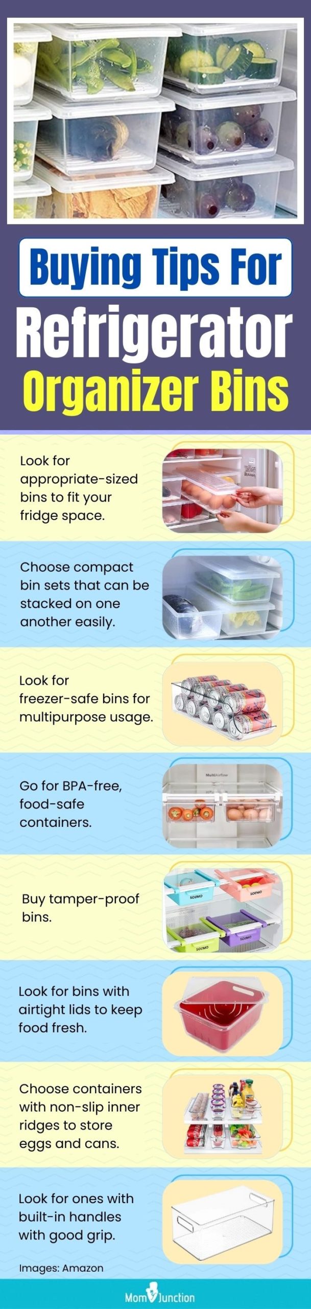 Buying Tips For Organizer Bins For Your Refrigerator(infographic)