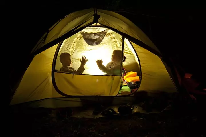 Camp out themed party for 8-year-old's birthday