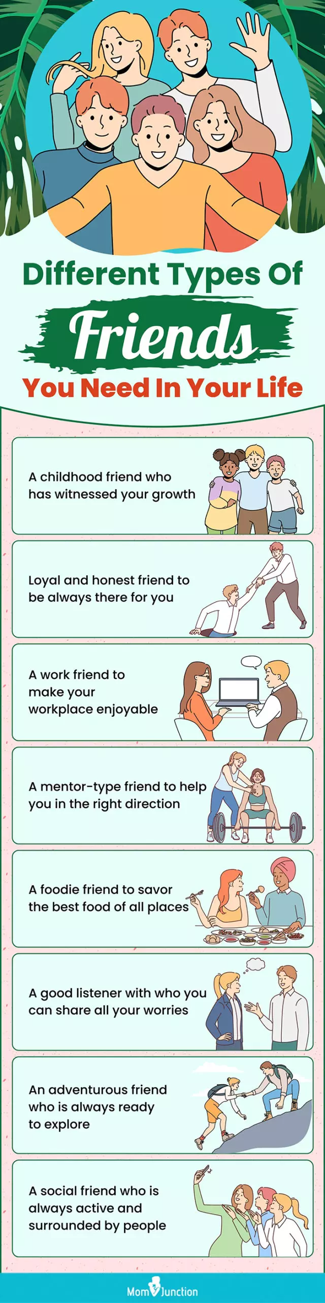 different types of friends you need in your life (infographic)