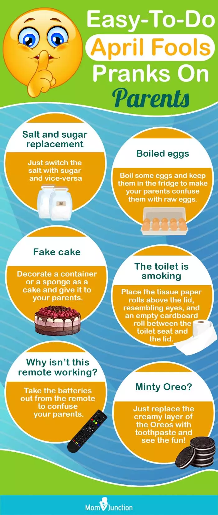 easy-to-do april fools pranks on parents (infographic)