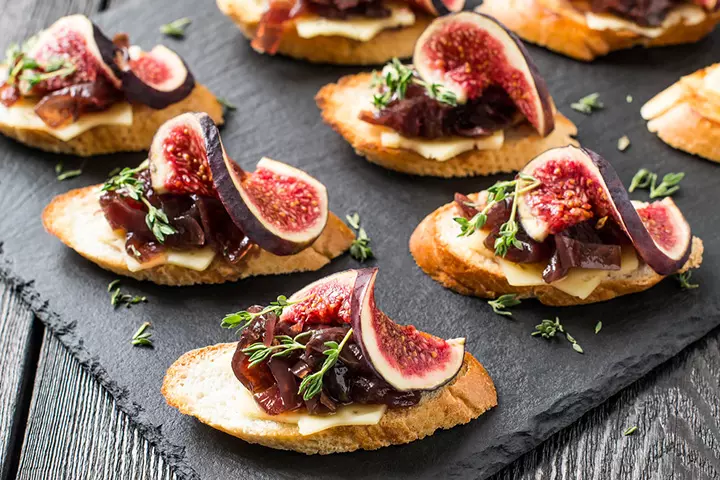 Fig crostini kids-friendly appetizers