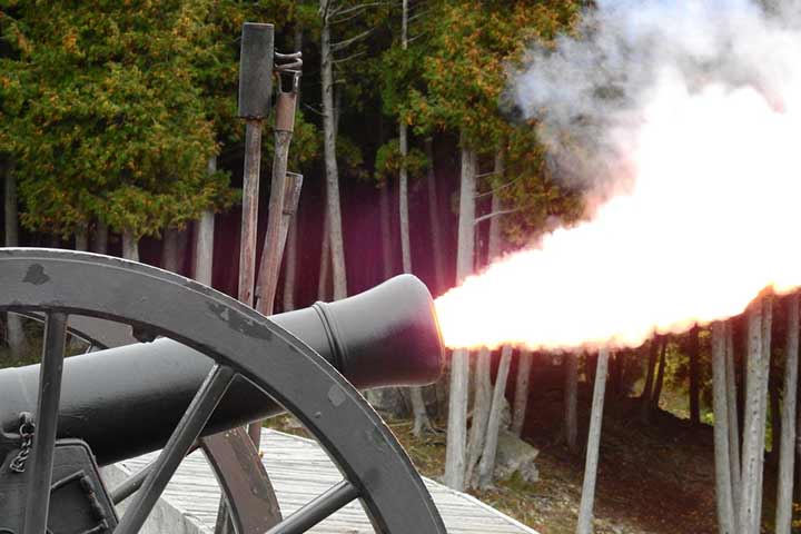 Firing Of Cannons As Announcement