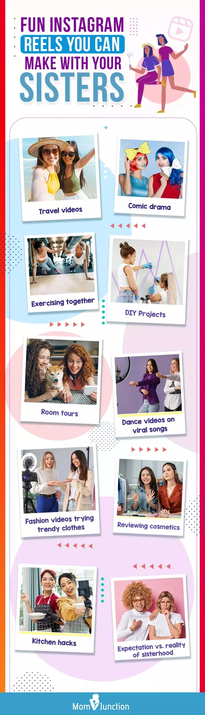 fun instagram reels you can make with you sisters (infographic)