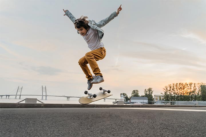 Go skateboarding, talent show ideas for kids