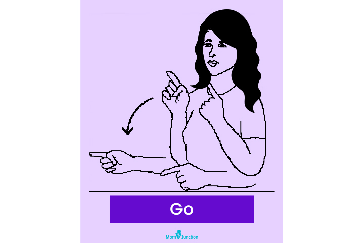 Baby sign language for go