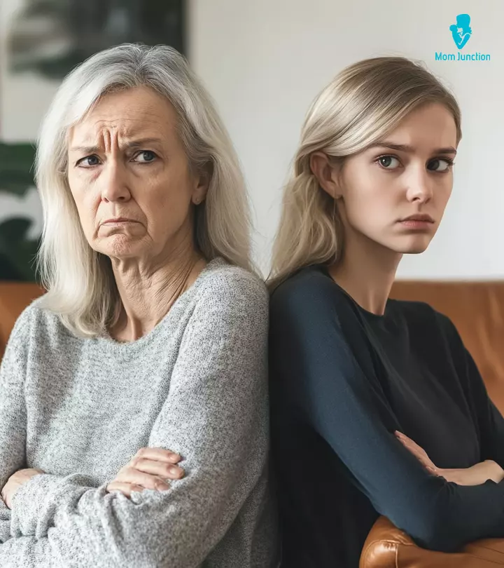 Woman Looking Stressed Or Upset About Her Mother-in-law