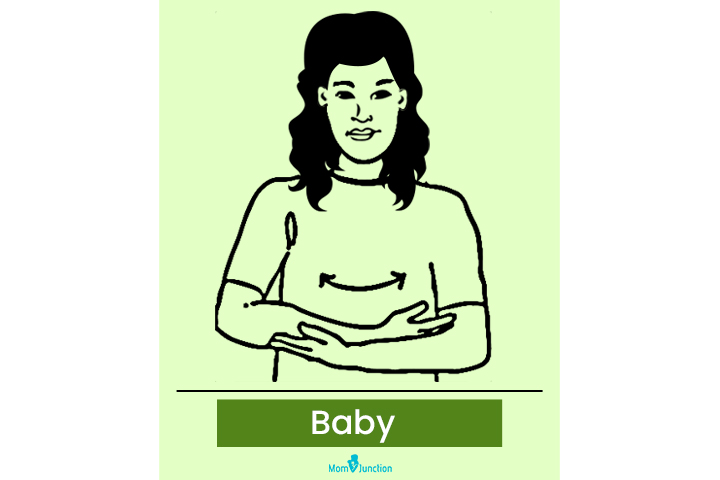 Baby sign language for hold me