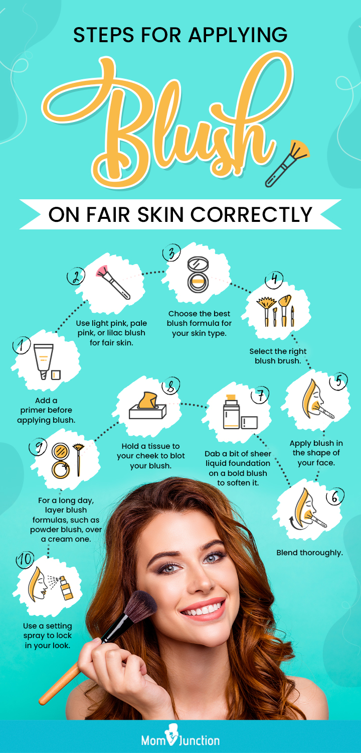 Infographic: How To Apply Blush On Fair Skin?