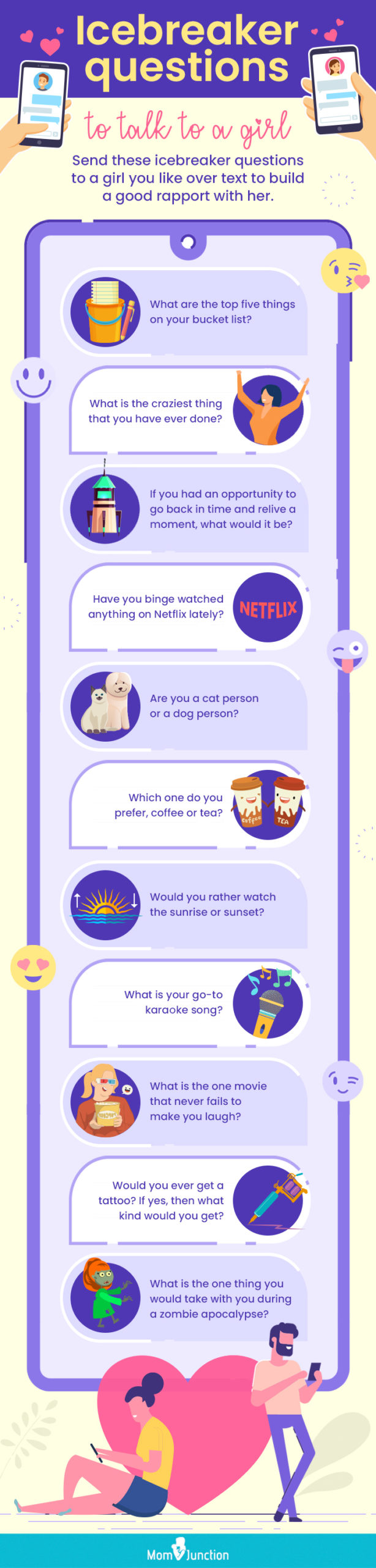 icebreaker questions to talk to a girl [infographic]