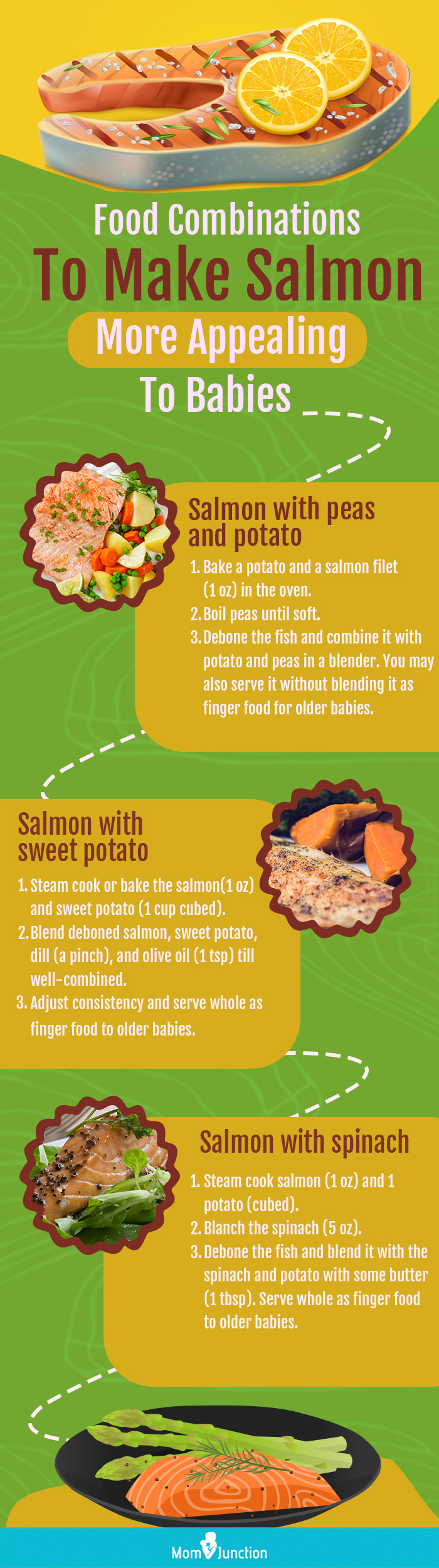 food combinations to make salmon more appealing to babies (infographic)