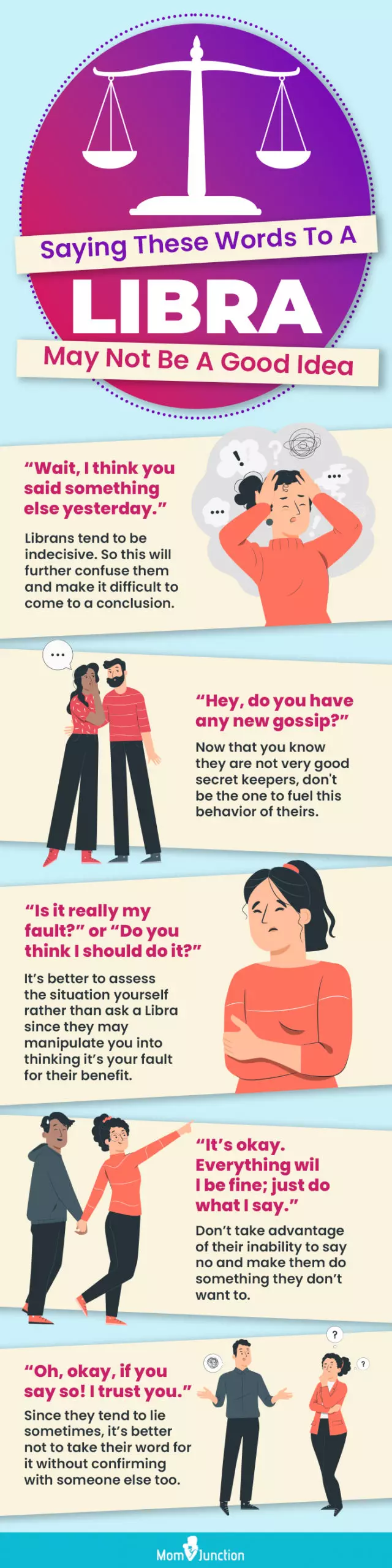 saying these words to a libra may not be a good idea (infographic)