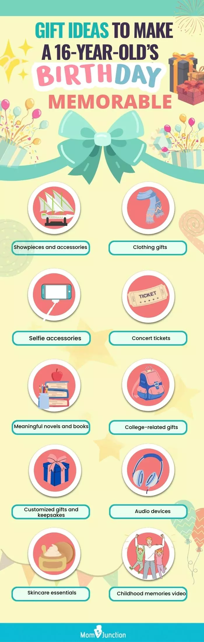 gift ideas to make a 16 year old’s birthday memorable (infographic)