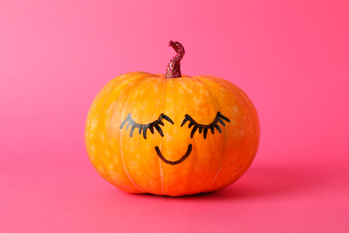 Kawaii pumpkin carving idea for kids