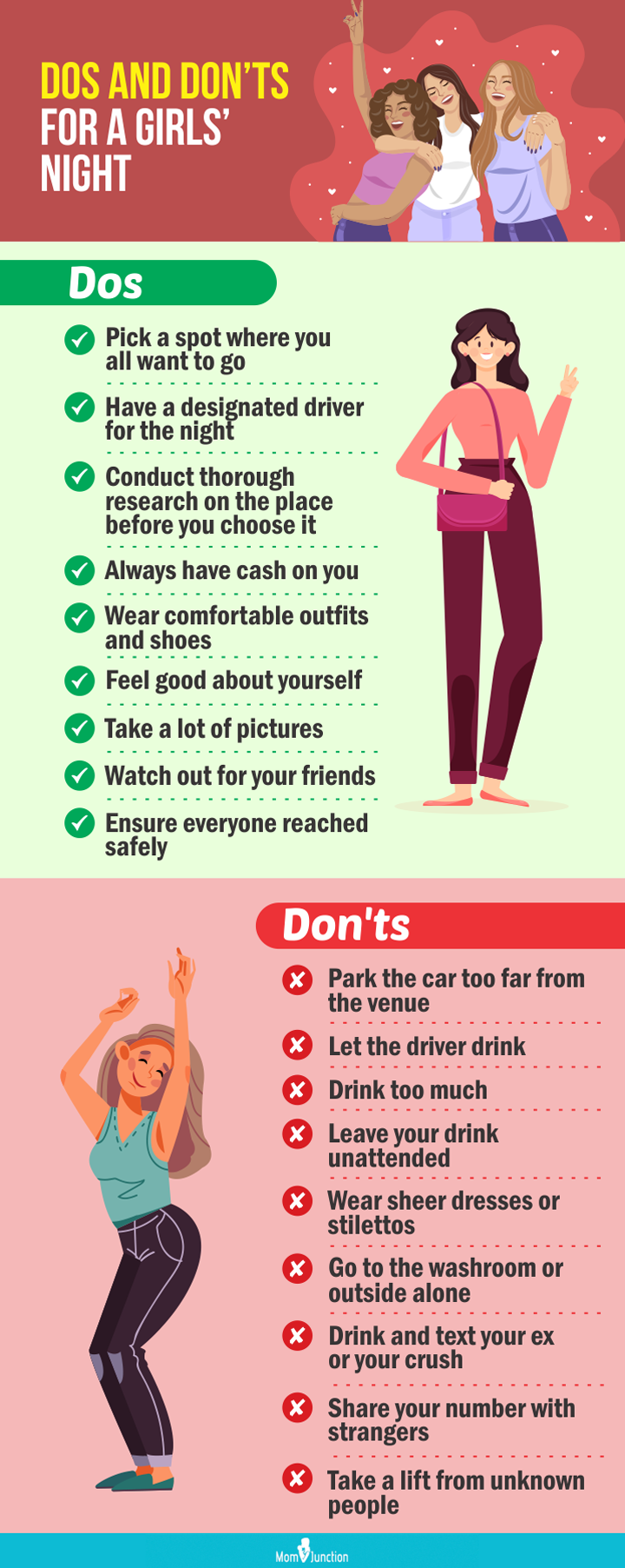 girl nightout do and donts [infographic]