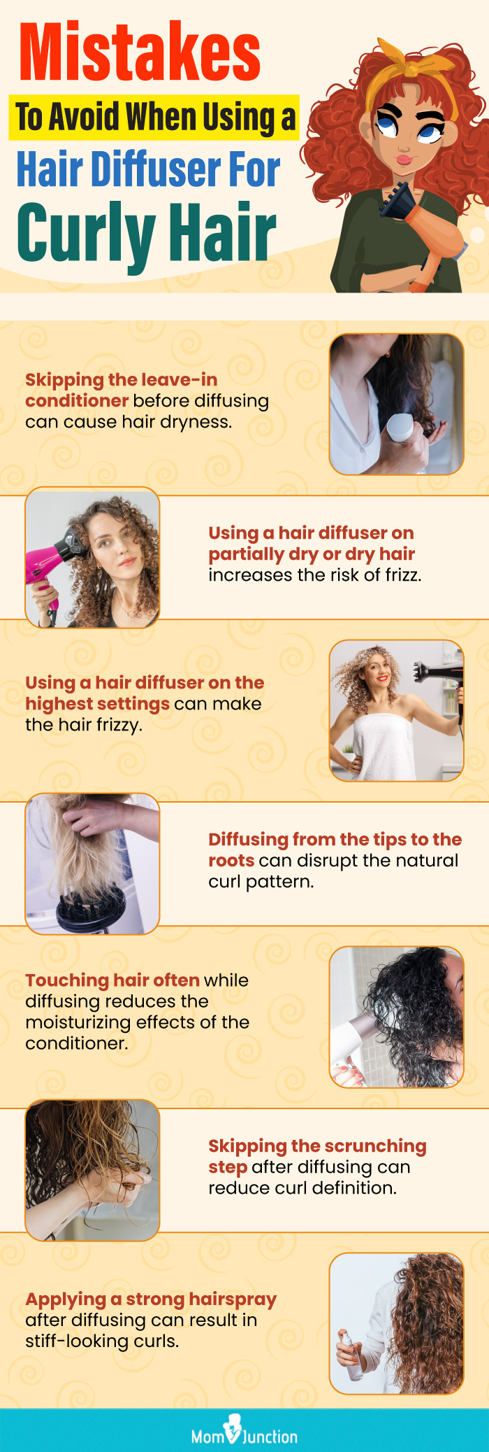 Mistakes To Avoid When Using A Hair Diffuser For Curly Hair(infographic)