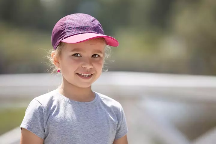 Painted baseball hat craft for kids