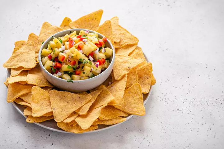 Pineapple salsa kids-friendly appetizers