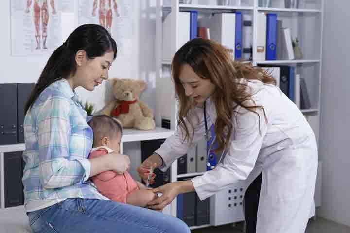 The first dose of the vaccine is given at two months of age