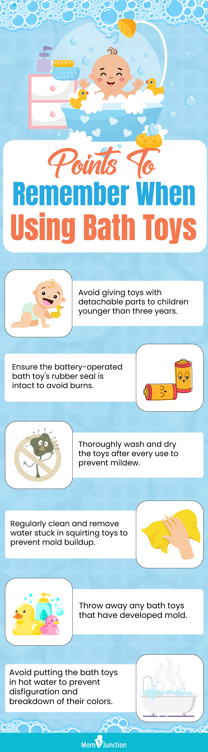 Points To Remember When Using Bath Toys (infographic)