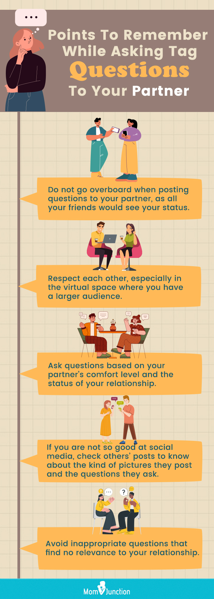 points to remember while asking tag questions to your partner (infographic)