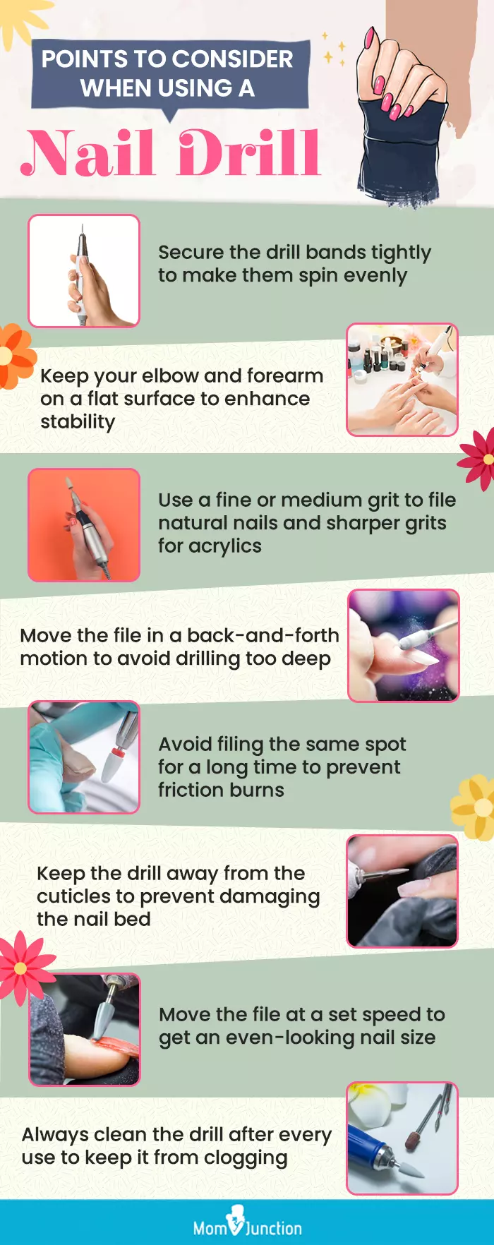 Points To Consider When Using A Nail Drill (infographic)