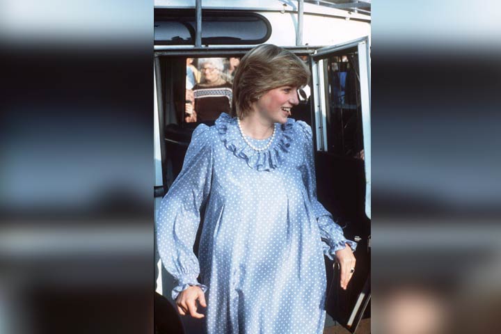 Princess Diana With Her Polka Dots Dress