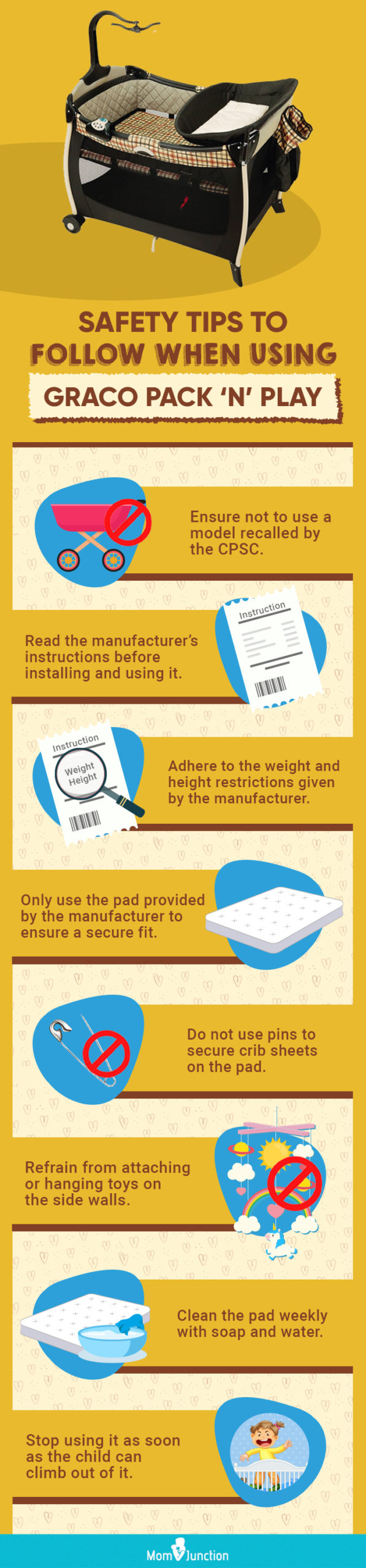 Safety Tips To Follow When Using Graco Pack ‘N’ Play (infographic)