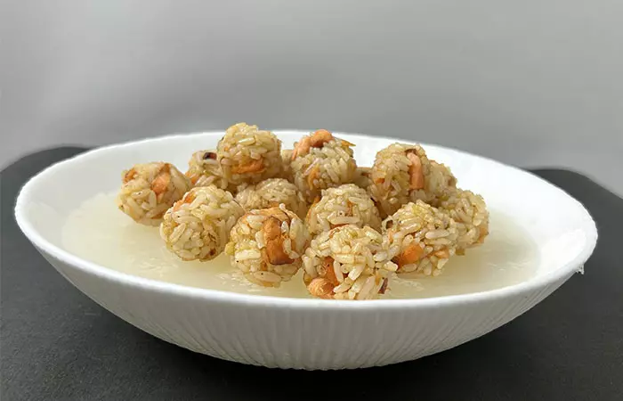 Salmon rice balls