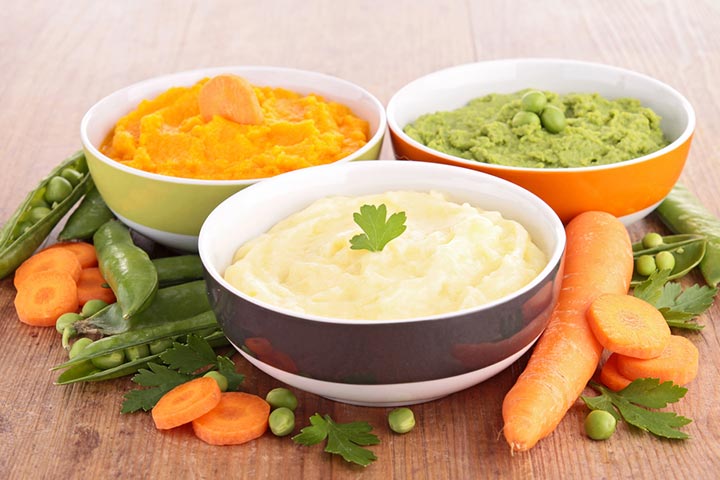 Soft food items, such as vegetable mash, will be easier to eat