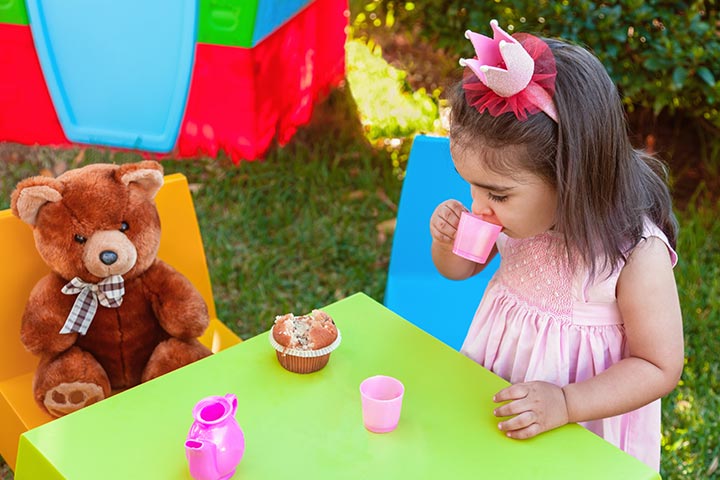 Tea party pretend play for kids
