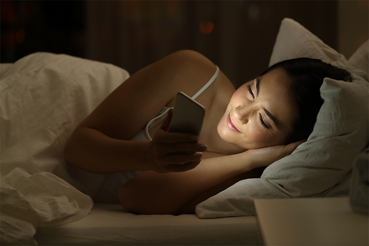 Texting at night shows that you are on her mind