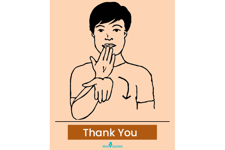 Baby sign language for thank you