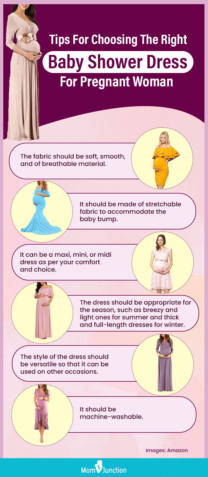 Tips For Choosing The Right Baby Shower Dress For Pregnant Woman (infographic)