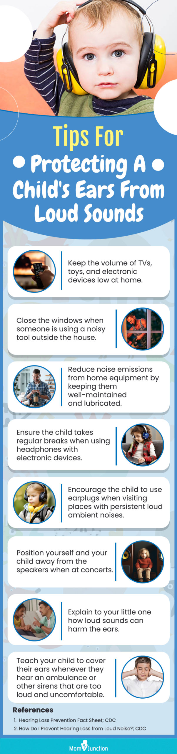 Tips For Protecting A Child's Ears From Loud Sounds (infographic)