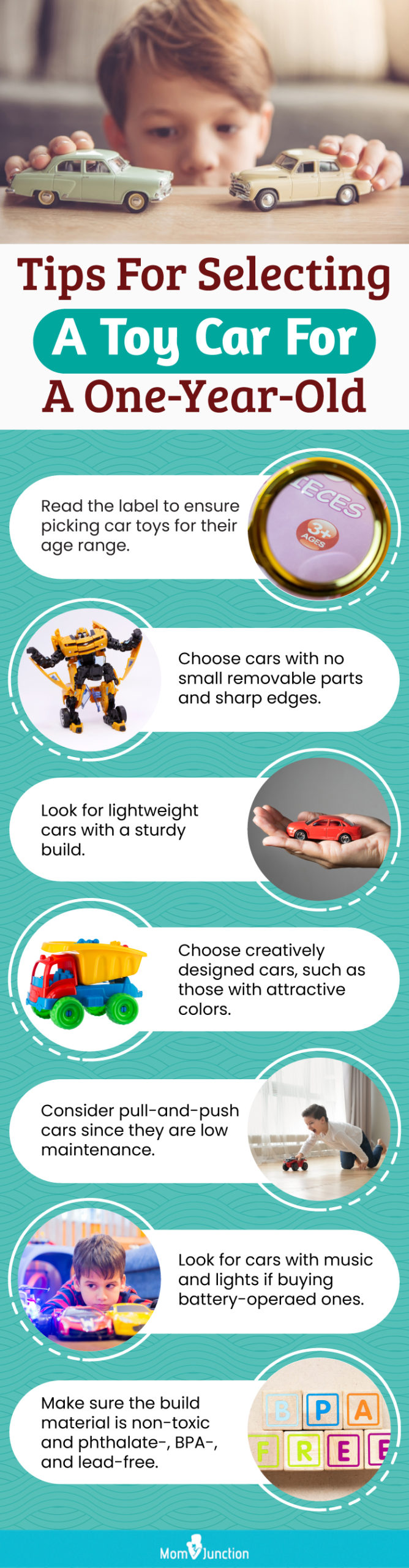 Tips For Selecting A Toy Car For A One Year Old. (infographic)